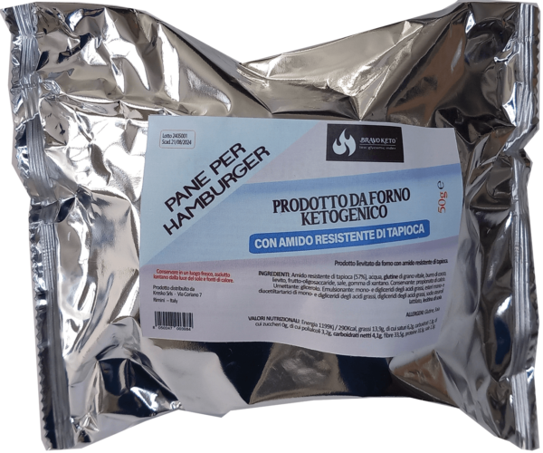 Pane per Hamburger keto 50g - Scatola da 20 pezzi